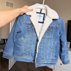 Abercrombie Kids Classic Blue Jean Jacket with Cream Lining